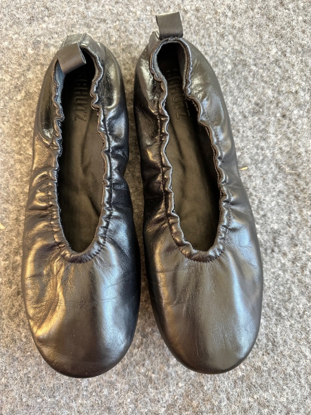 New Schutz Eudora Flat Leather Ballerinas Size 8.5 - Picture 4 of 6